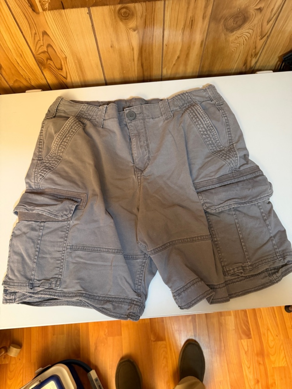 George Men's Cargo Shorts in Gray with Multiple Pockets